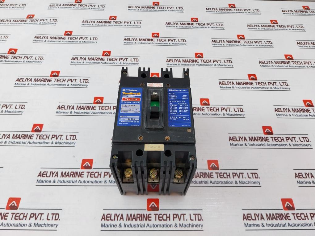 Terasaki Electric TL-100F 3 Pole Tembreak Circuit Breaker 30A 690Vac 50/60Hz