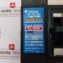 Terasaki Electric Tl-100F 3 Pole Tembreak Circuit Breaker 60A Ac690V