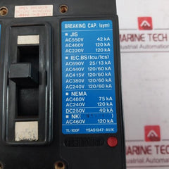 Terasaki Electric Tl-100F 3 Pole Tembreak Circuit Breaker 60A Ac690V