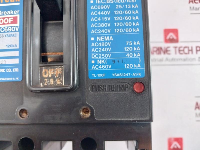 Terasaki Electric Tl-100F Tembreak 3 Pole Circuit Breaker Ac220V 120Ka 20A