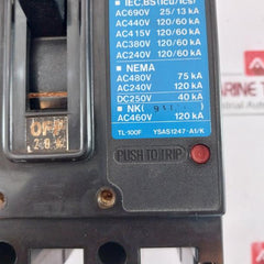 Terasaki Electric Tl-100F Tembreak 3 Pole Circuit Breaker Ac220V 120Ka 20A