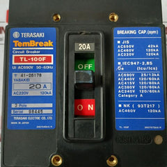 Terasaki Electric Tl-100F 3 Pole Tembreak Circuit Breaker Ac690V 20A 50-60Hz