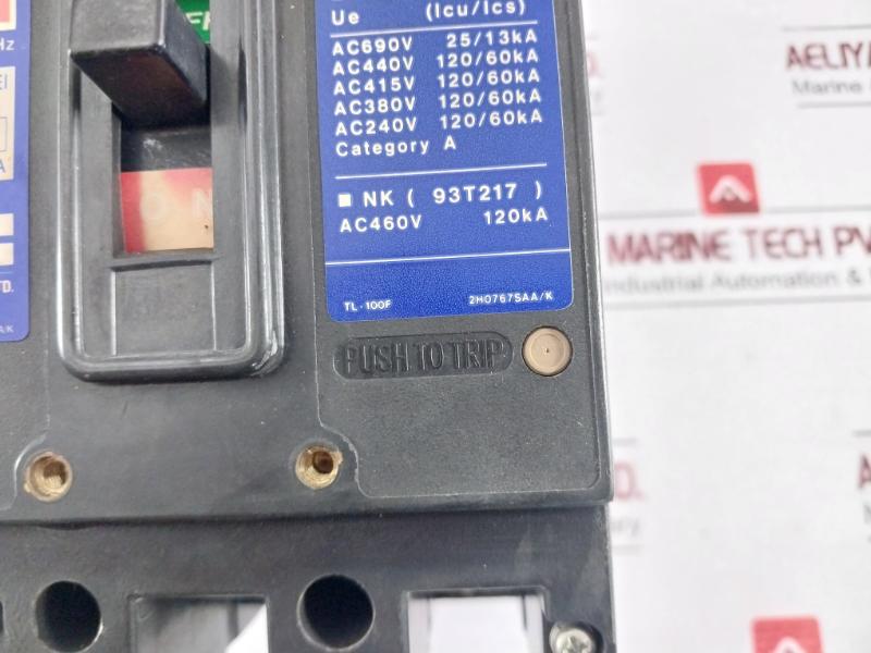 Terasaki Electric Tl-100F Tembreak Circuit Breaker 15A 3 Pole 120Ka Ac460V