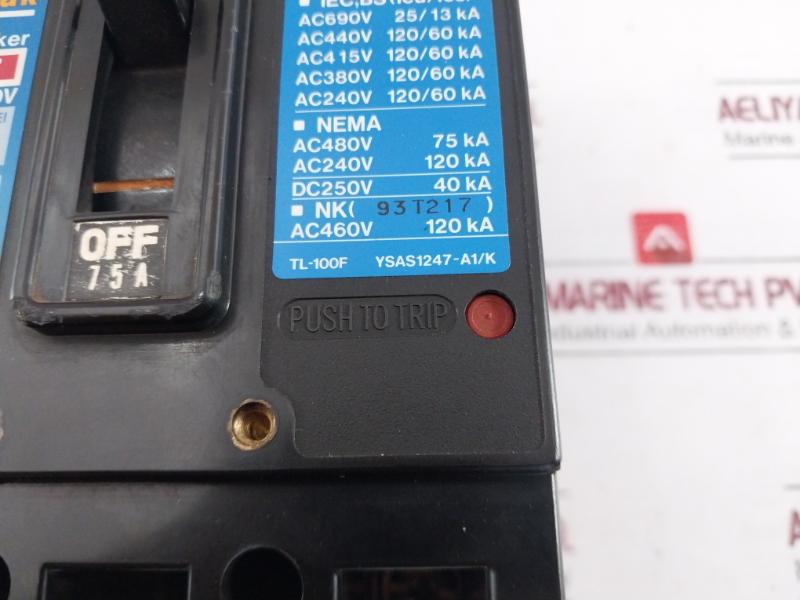 Terasaki Electric Tl-100F 3 Pole Tembreak Circuit Breaker Ac690V Ac220V 120Ka