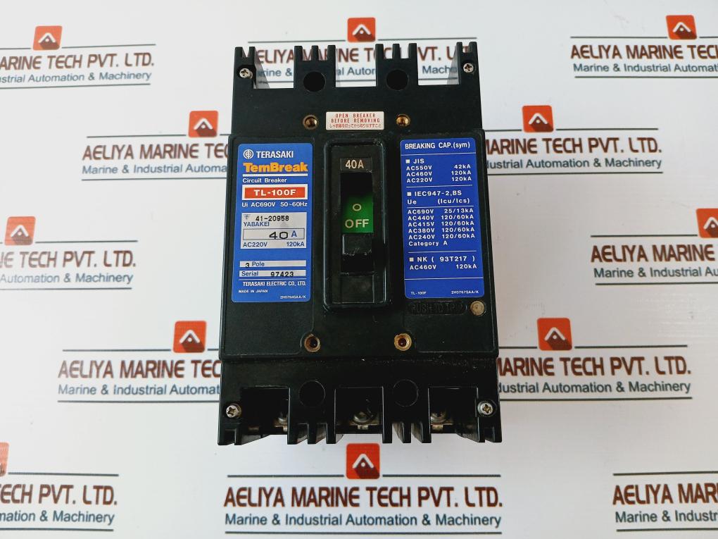 Terasaki Electric Tl-100F Tembreak Circuit Breaker 40A 41-20958 Ac220V 120Ka