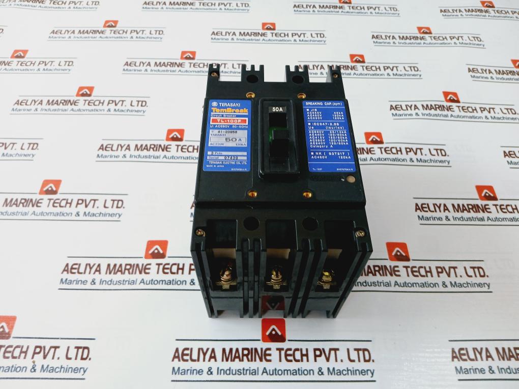 Terasaki Electric Tl-100F Tembreak Circuit Breaker 3 Pole 50A 41-20958