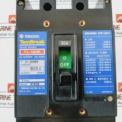 Terasaki Electric Tl-100F Tembreak Circuit Breaker 3 Pole 50A 41-20958