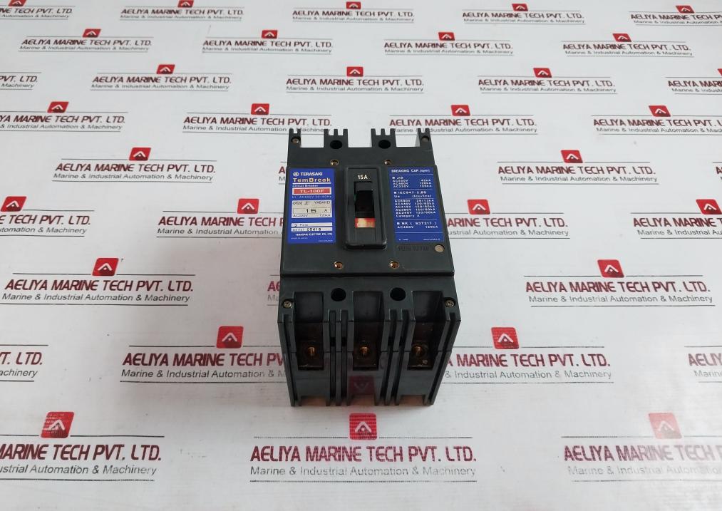 Terasaki Electric Tl-100F Tembreak 3 Pole Circuit Breaker 15A 220Vac 120Ka