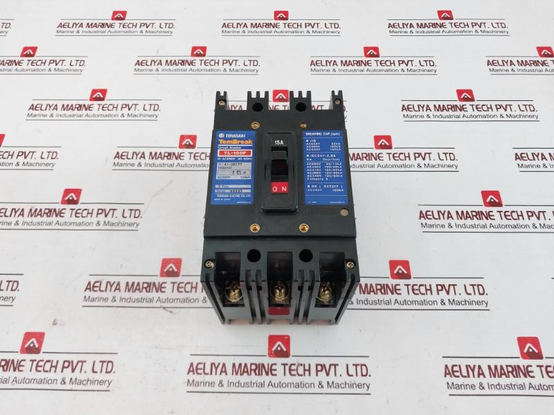 Terasaki Electric Tl-100F Tembreak Circuit Breaker 15A 3 Pole 200-480V 50/60Hz