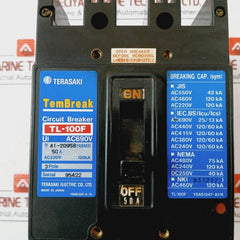 Terasaki Electric Tl-100F Tembreak Circuit Breaker 3 Pole Ac220V 120Ka