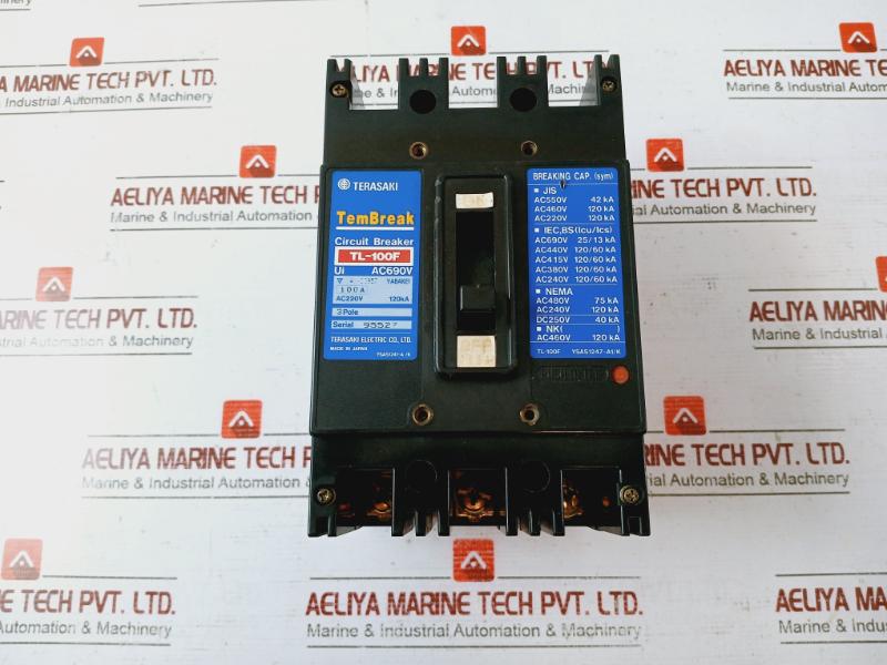 Terasaki Tl-100F Tembreak Molded Case Circuit Breaker 3 Pole Ac690V 100A