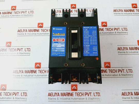 Terasaki Tl-100F Tembreak Molded Case Circuit Breaker 3 Pole Ac690V 100A
