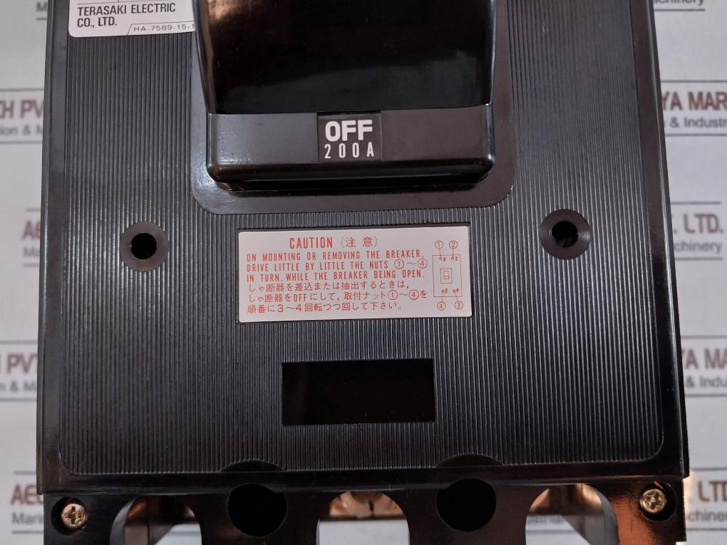 Terasaki Electric Tl-225B Molded Case Circuit Breaker 200A &nbsp;88110-00.071214