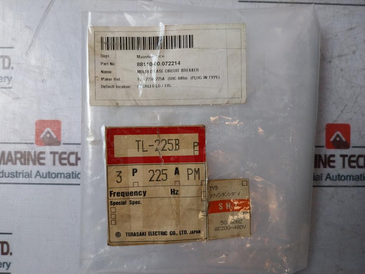 Terasaki Electric Tl-225B Molded Case Circuit Breaker 225A 3 Poles Nke-4180