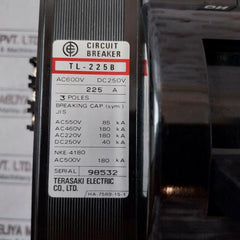 Terasaki Electric Tl-225B Molded Case Circuit Breaker 225A 3 Poles Nke-4180