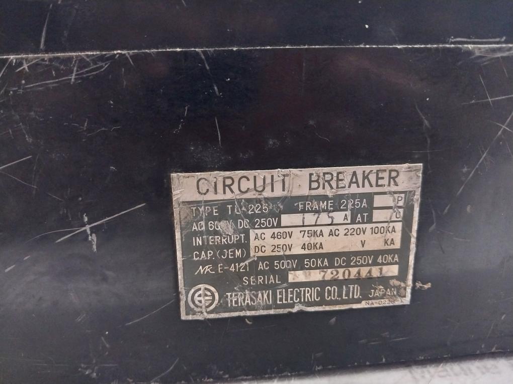 Terasaki Electric Tl-225 Circuit Breaker 225A Ac 600V Dc 250V 175A