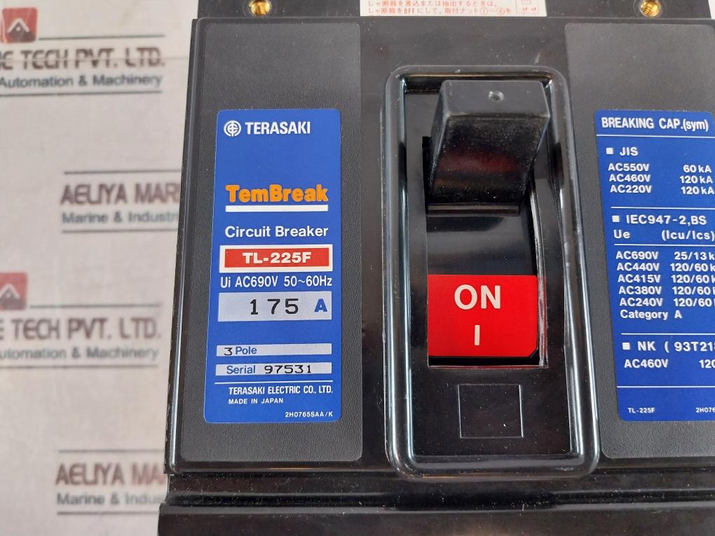 Terasaki Electric Tl-225F 175A 3 Pole Current Limiting Circuit Breaker