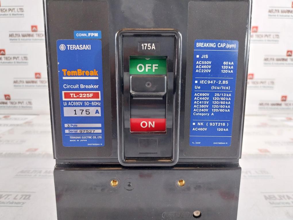 Terasaki Electric Tl-225F 175A Current Limiting Circuit Breaker 3 Pole