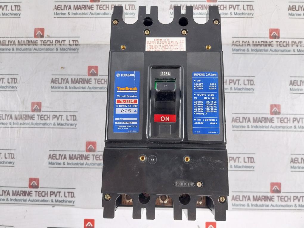 Terasaki Electric TL-225F 225A 3 Pole Circuit Breaker
