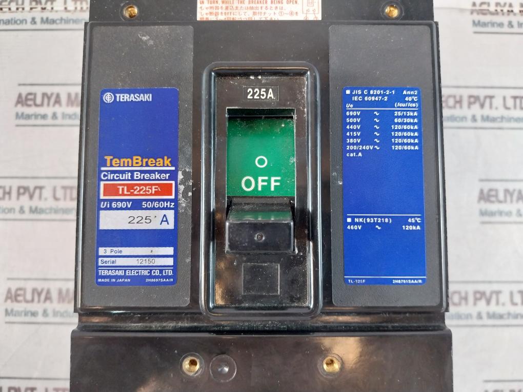 Terasaki Electric Tl-225F 225A Current Limiting Circuit Breaker 690V 50/60Hz