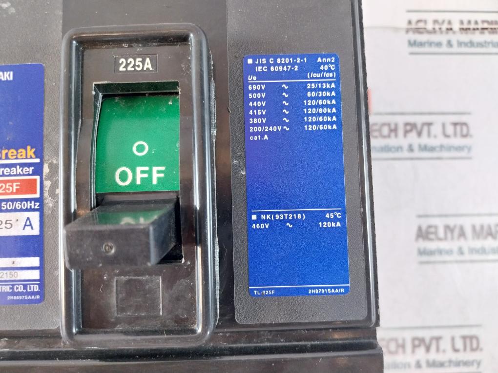 Terasaki Electric Tl-225F 225A Current Limiting Circuit Breaker 690V 50/60Hz