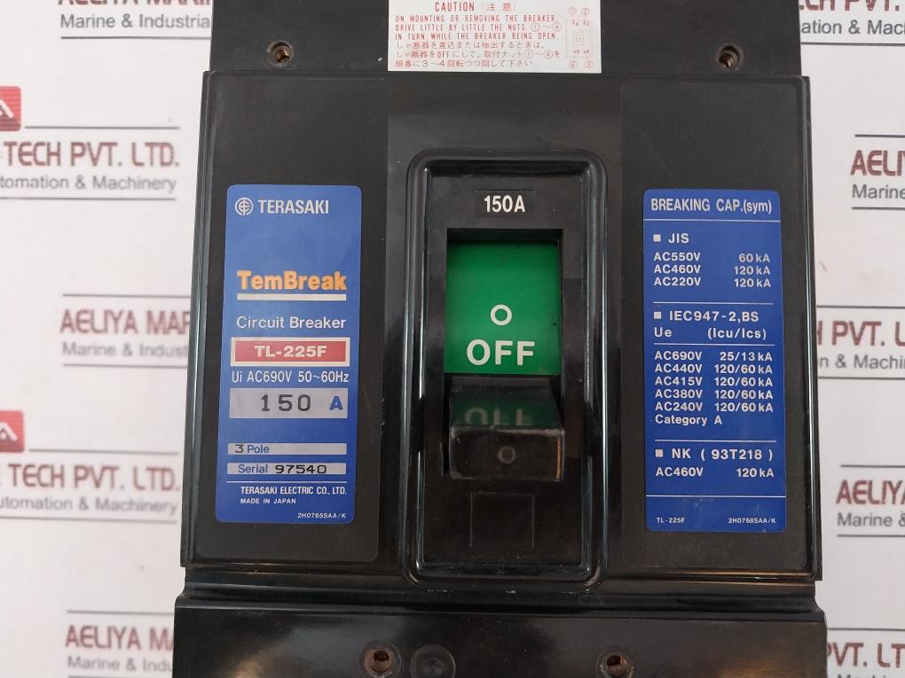 Terasaki Electric Tl-225F Circuit Breaker 150A 690V 50~60Hz