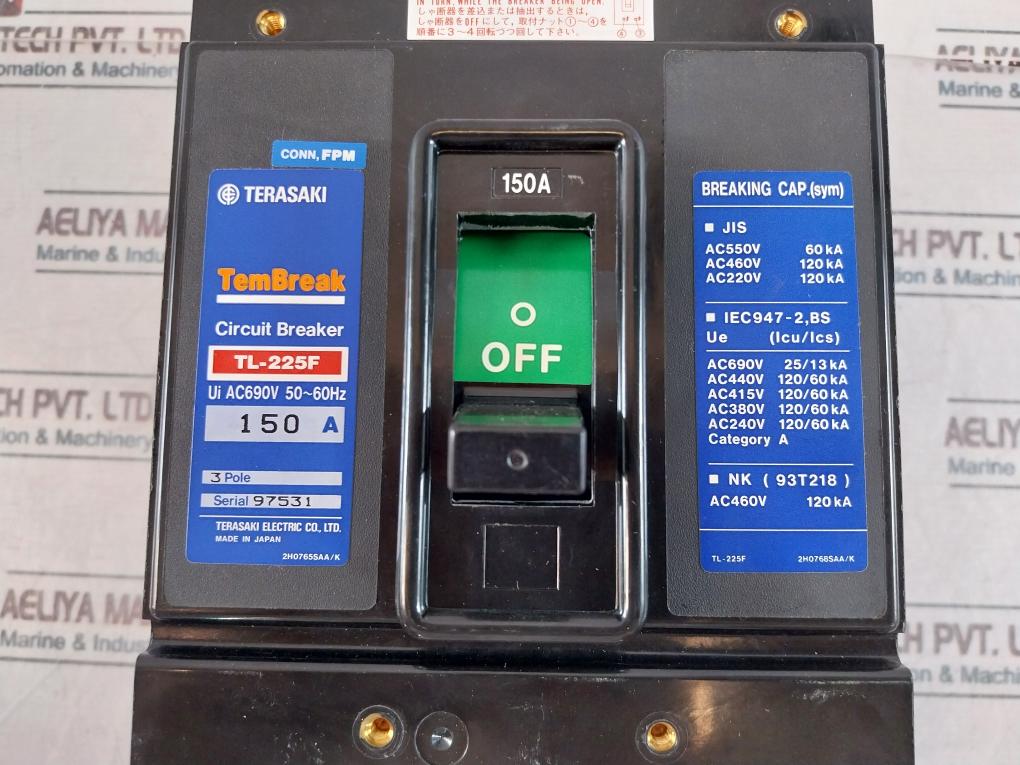 Terasaki Electric TL-225F Current Limiting Circuit Breaker 150A