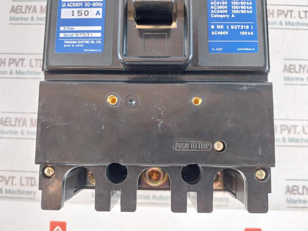 Terasaki Electric Tl-225F Current Limiting Circuit Breaker 150A