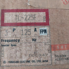 Terasaki Electric Tl-225F Current Limiting Circuit Breaker 3 Pole 125A