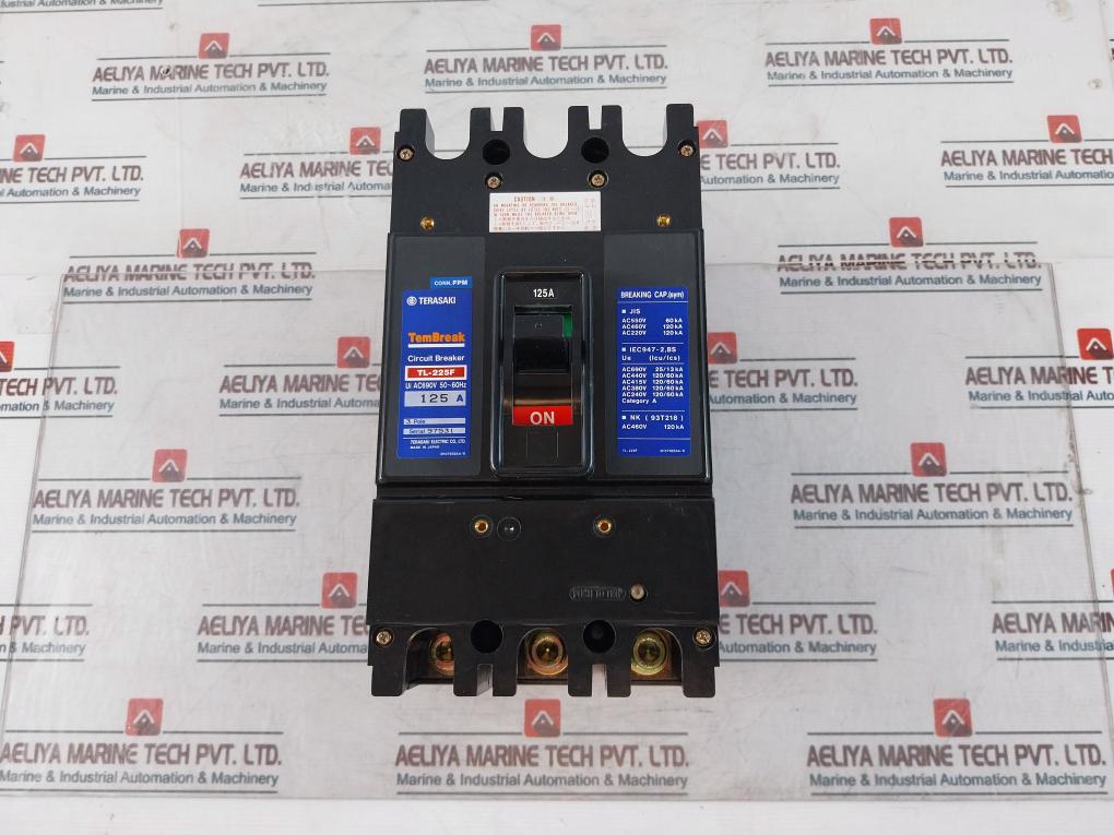 Terasaki Electric Tl-225F Current Limiting Circuit Breaker 3 Pole 125A