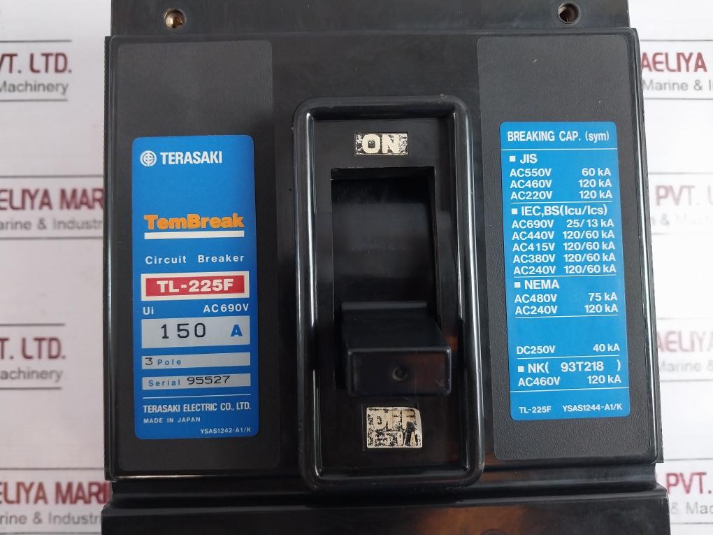 Terasaki Electric TL-225F Teambreak Circuit Breaker AC690V 3 Pole 150A