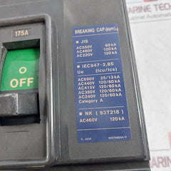 Terasaki Electric Tl-225F Tembreak Circuit Breaker 3 Pole Ac690V 50-60Hz 175A