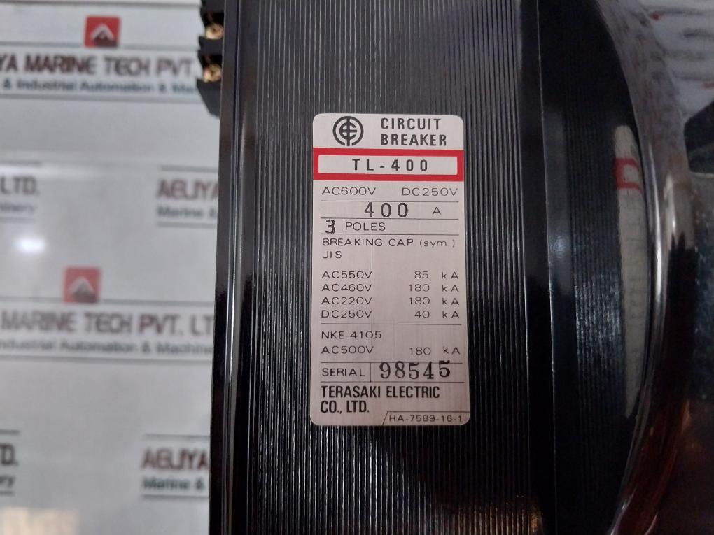 Terasaki Electric Tl-400 Circuit Breaker 400 A