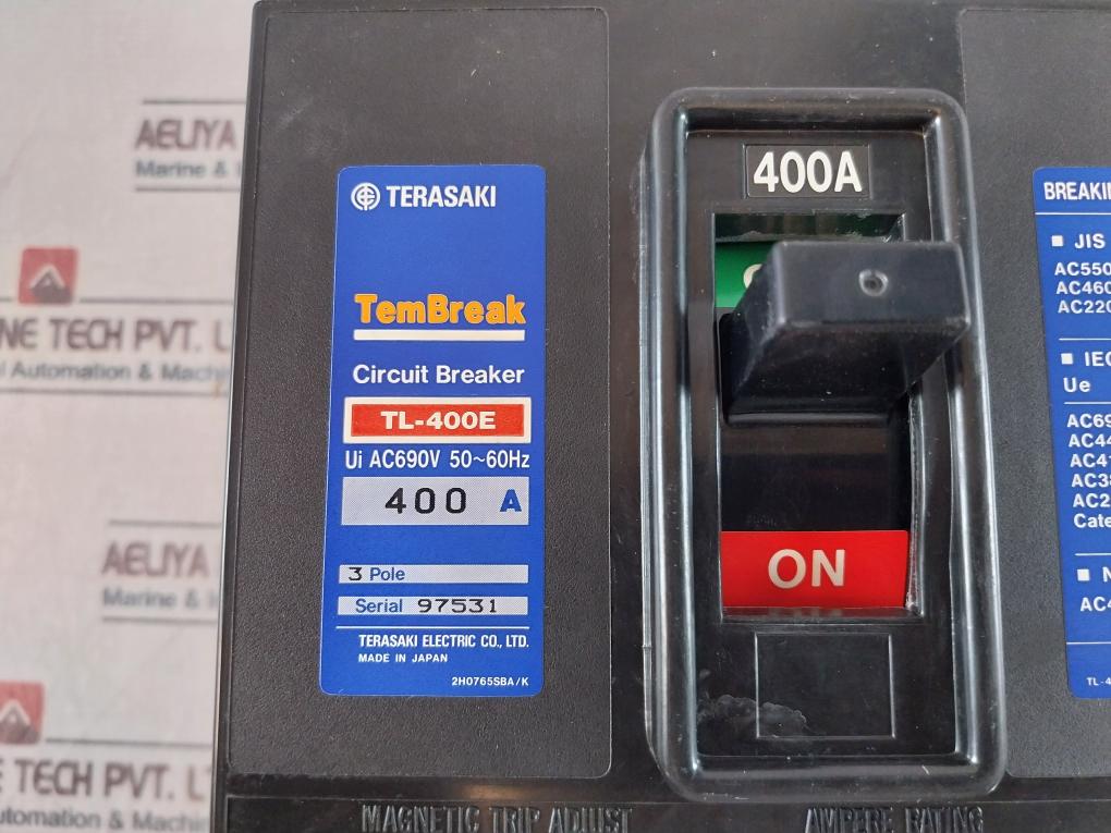 Terasaki Electric Tl-400E 400A Current Limiting Circuit Breaker