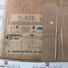 Terasaki Electric Tl-400E Current Limiting Circuit Breaker 300A 3 Pole