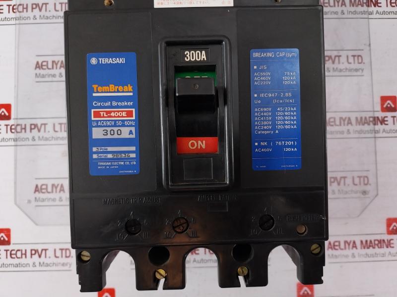 Terasaki Electric Tl-400E Tembreak Circuit Breaker 200-480V 50/60Hz 300A