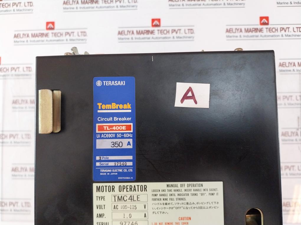 Terasaki Electric Tl-400E Tembreak Circuit Breaker Tmc4Le 350A 50~60Hz