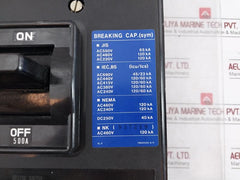 Terasaki Electric Tembreak Tl-600F 3 Pole Circuit Breaker Ac 690V 60Hz 500A