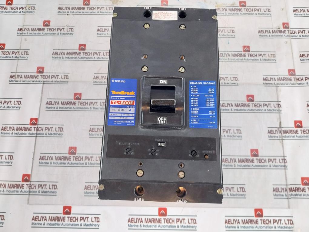 Terasaki Electric Tl-800F Circuit Breaker 800A 3 Pole Ac 690V