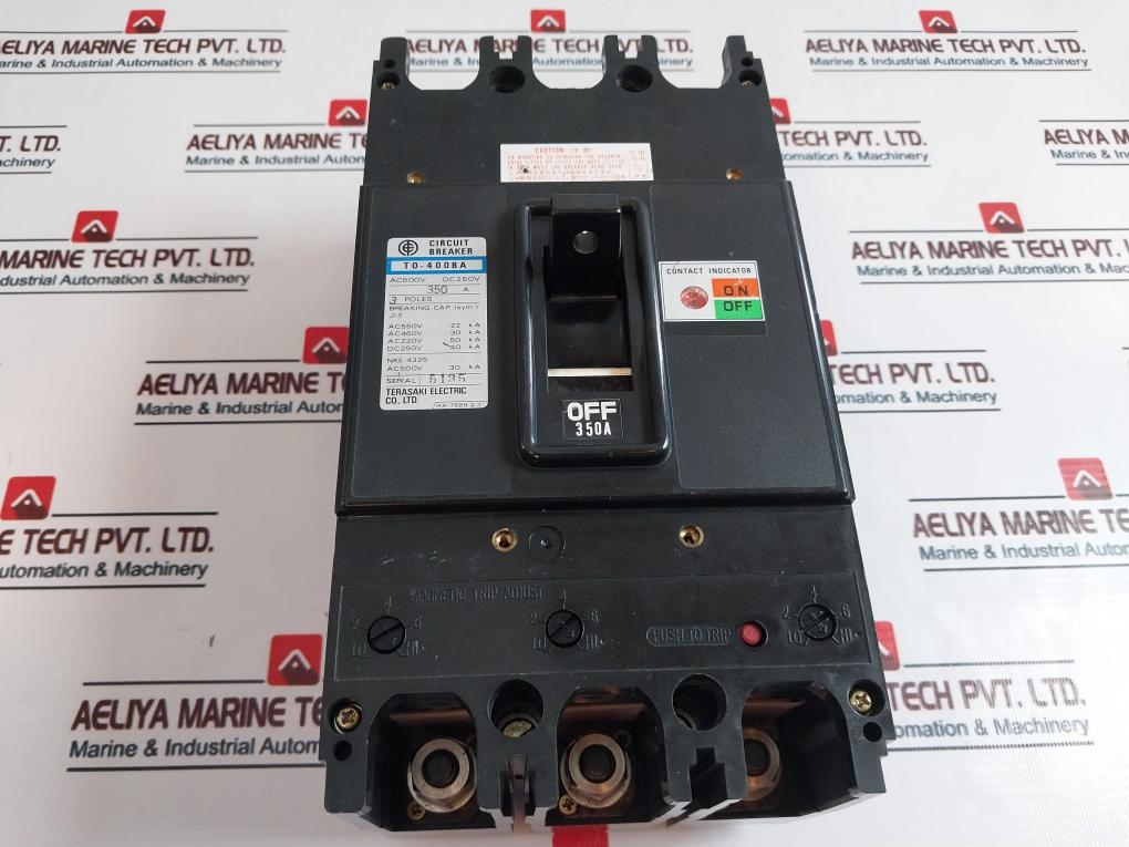 Terasaki Electric To-400Ba 350A No-fuse Circuit Breaker