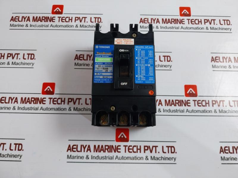 Terasaki Electric Xe100Ns Circuit Breaker 3 Pole 60A