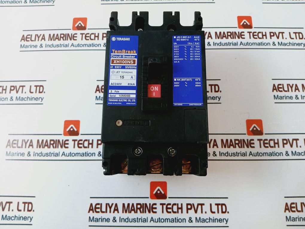 Terasaki Electric XH100NS 15A Circuit Breaker AC240V 85KA
