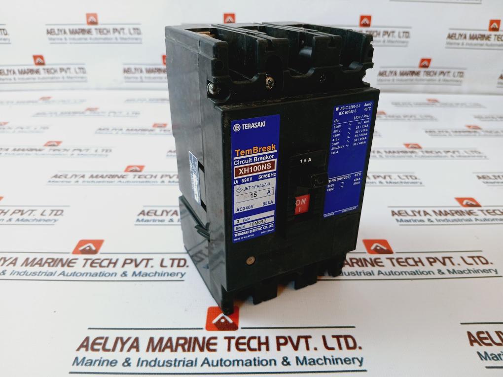 Terasaki Electric XH100NS 15A Circuit Breaker AC240V 85KA