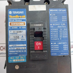 Terasaki Electric XH100NS 3 Pole Circuit Breaker 100A