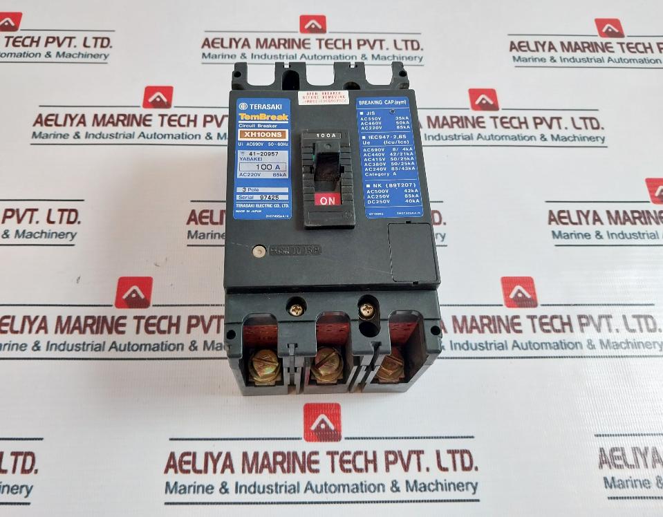 Terasaki Electric Xh100Ns 3-pole Circuit Breaker 100A Ac690V 50-60Hz