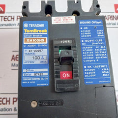 Terasaki Electric Xh100Ns 3-pole Circuit Breaker 100A Ac690V 50-60Hz