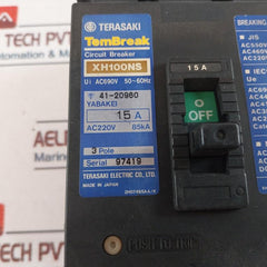 Terasaki Electric XH100NS Circuit Breaker 15A 3 Pole AC690V 50~60Hz