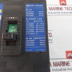 Terasaki Electric XH100NS Circuit Breaker 15A 3 Pole AC690V 50~60Hz