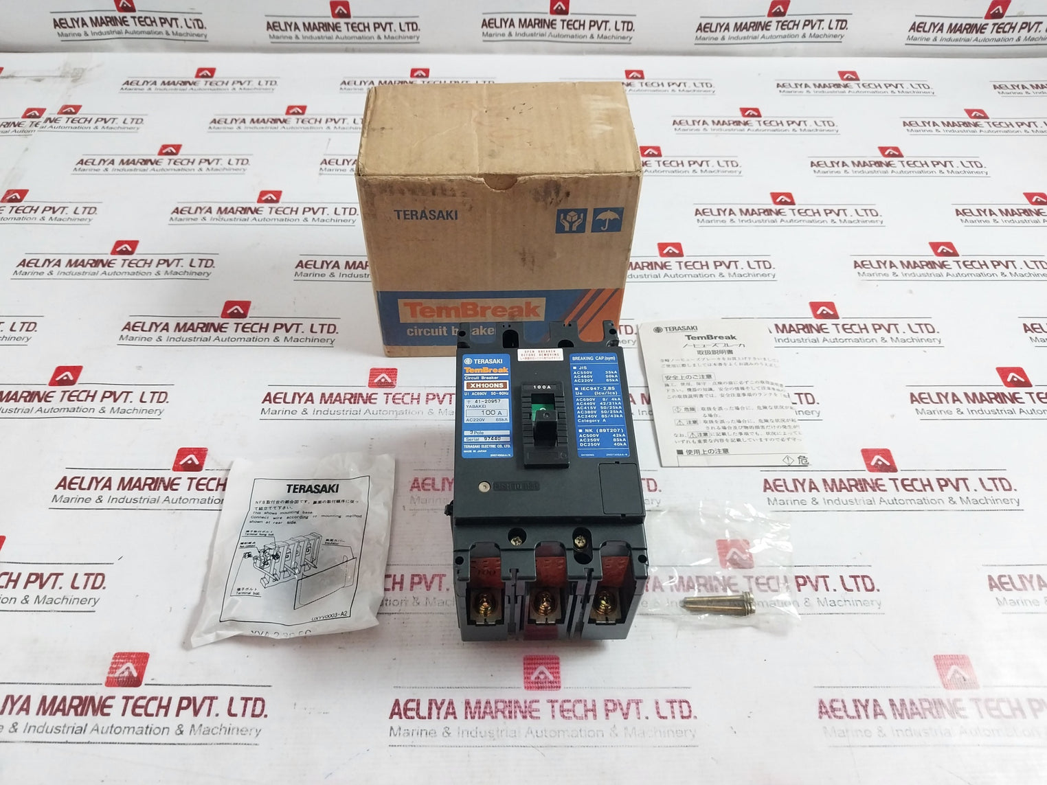 Terasaki Electric Xh100Ns Circuit Breaker 3 Pole 200-480V 50/60Hz 100A, Ac690V