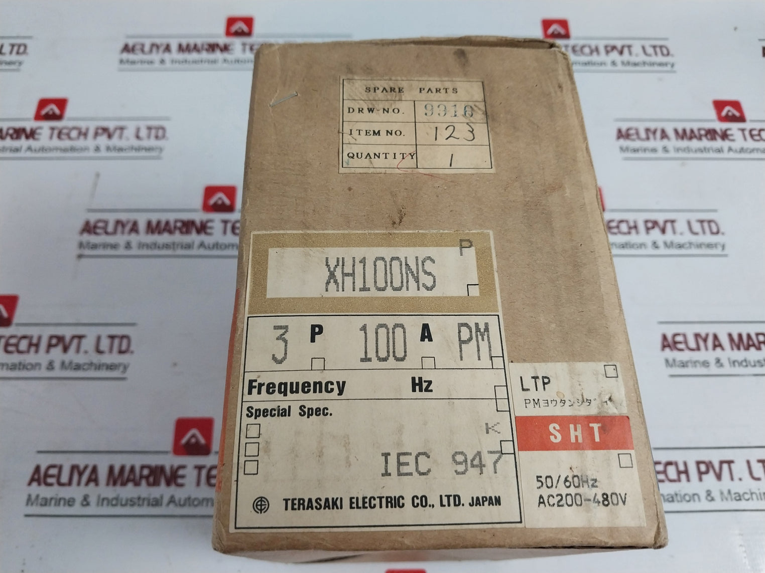 Terasaki Electric Xh100Ns Circuit Breaker 3 Pole 200-480V 50/60Hz 100A, Ac690V